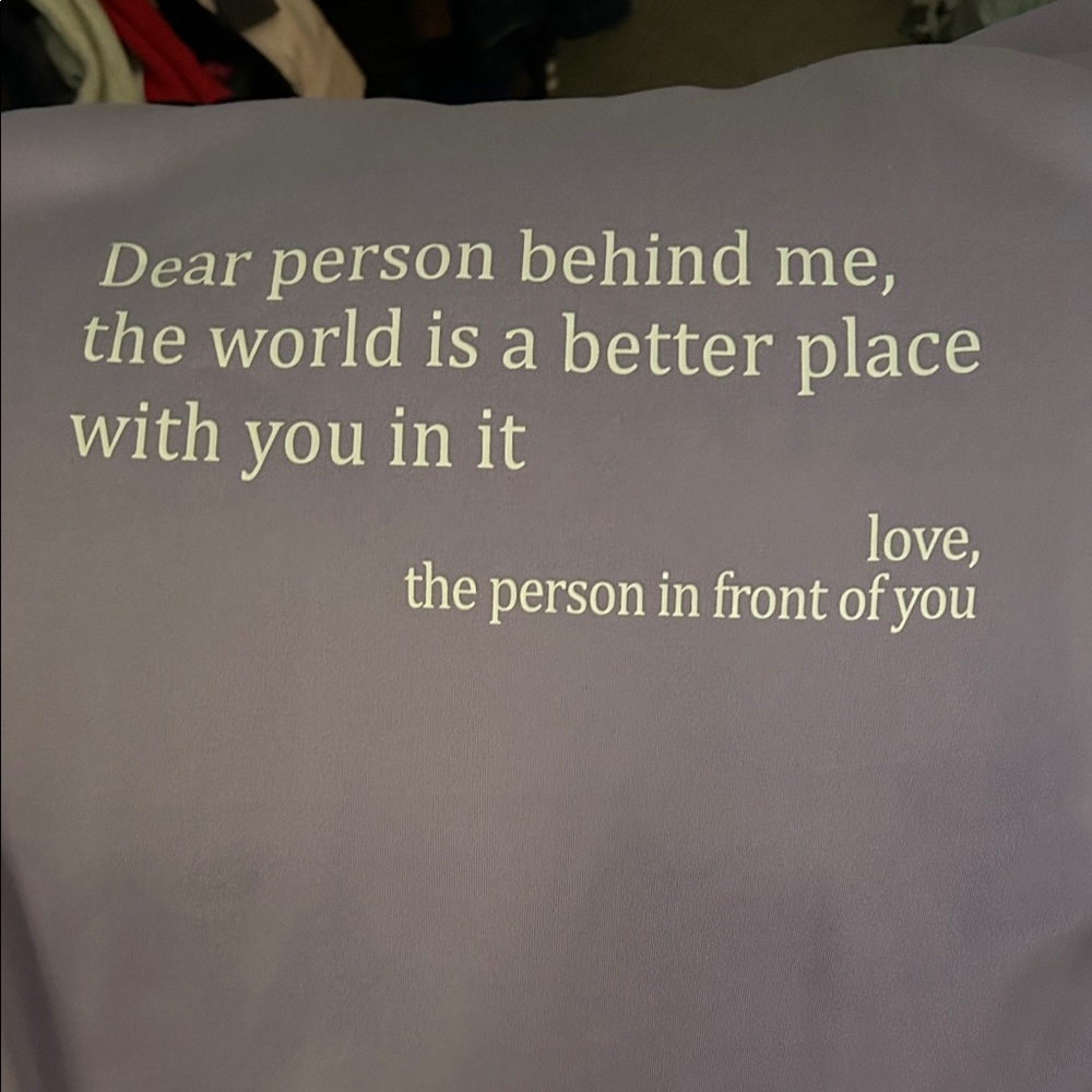 You Are Enough Lavender Pullover Hoodie - Picture 3 of 3